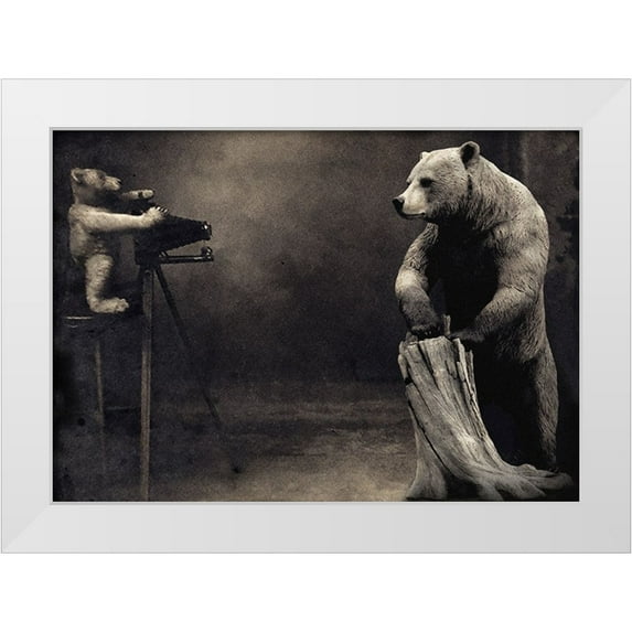 Hummel, Jeffrey 32x24 White Modern Wood Framed Museum Art Print Titled - Hold That