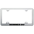 thumbnail image 1 of Hummer H2 Laser Etched Logo Wide Body License Plate Frame (Brushed Chrome), 1 of 3