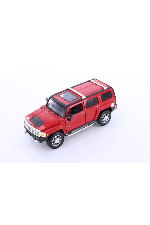 Hummer H3, Red - Showcasts 68240D - 1/24 scale Diecast Model Toy CarResin