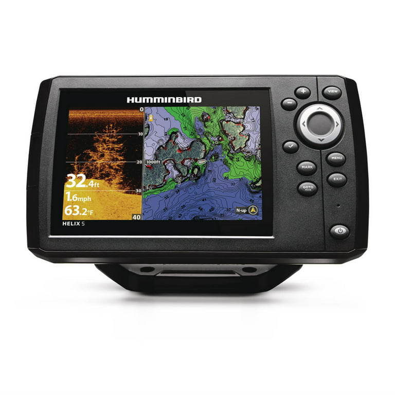 Humminbird Helix 5 CHIRP DI GPS G3 Fishfinder with GPS and Down Imaging  Sonar and Gimbal Mount
