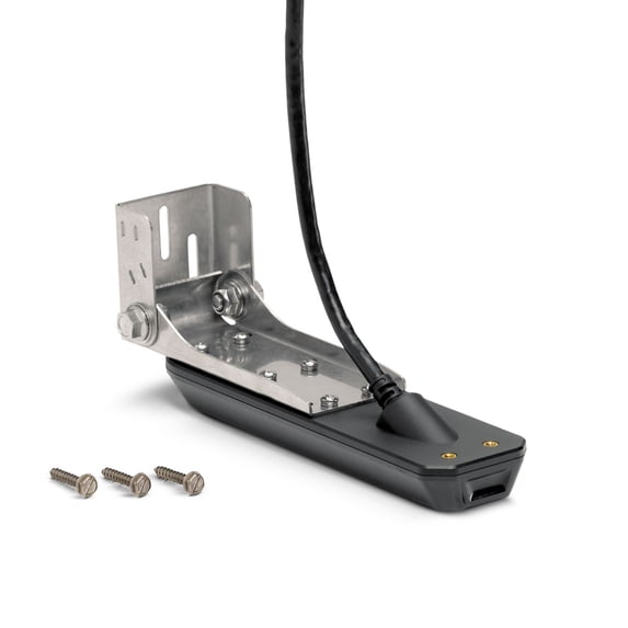 14" Jet Black XM-14-HW-MSI-T MEGA SI+/DI+ Dual Spectrum CHIRP Transom Mount Transducer with Temp for SOLIX