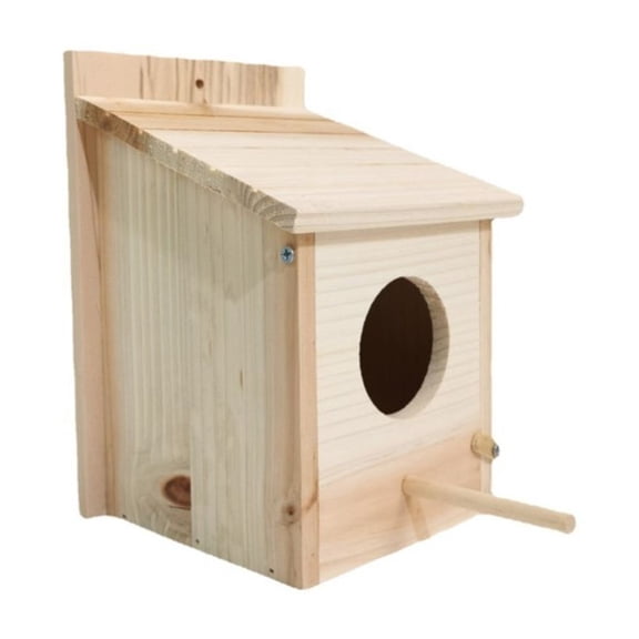 Humming Bird Houses for Outdoor Hanging Small Bird Nesting Box - Wood Nest for Robin, Hummingbird, Parakeet, Bluebird - Perch House for Outdoors Birdhouse Birds - Made of Pine Wood