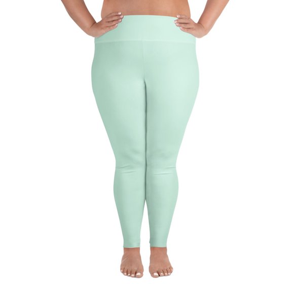 Humming Bird, Mint Plus Size Leggings, Mint Leggings for Plus Size, Big Size Mint Leggings, Mint Leggings for Big Women