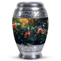 Humming Bird Sitting On Branch - Large Urns - Urns For Ashes Adult Female Mom - Human Cremation Urns - Cremation Urn Human Ashes (10inch)