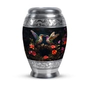 Humming Bird Sitting On Rock - Large Urns For Ashes - Urns For Human Ashes Adult Female - Cremains Containers - Urn For Dad 10inch