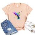 thumbnail image 1 of Humming Bird T-shirt Bird Lover Gift Minimalist Shirts Floral Tshirt Women's Birdwatcher Tee Animal Lover Shirt, 1 of 3