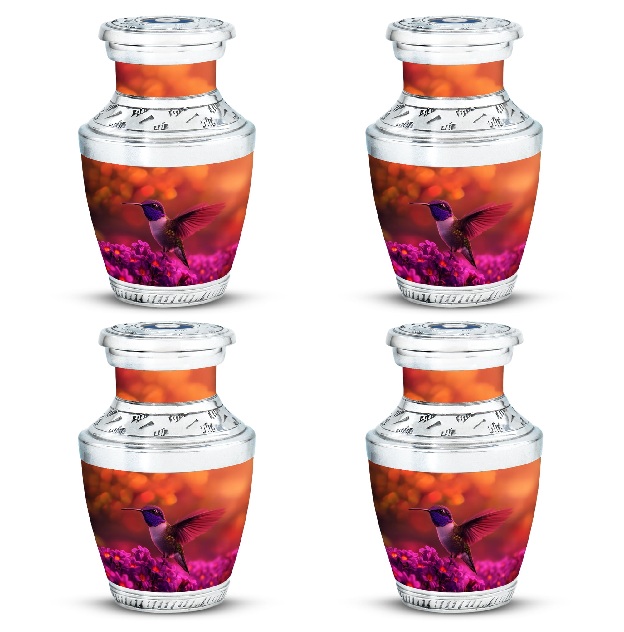 Humming Bird Urn, Adult Urns for Human Ashes Men, Urn for Ashes for Women, Keepsake Urns for Human Ashes, Urns for Human Ashes Adult, Mini Urns for Human Ashes (Size - 3inch, 4 Pcs)