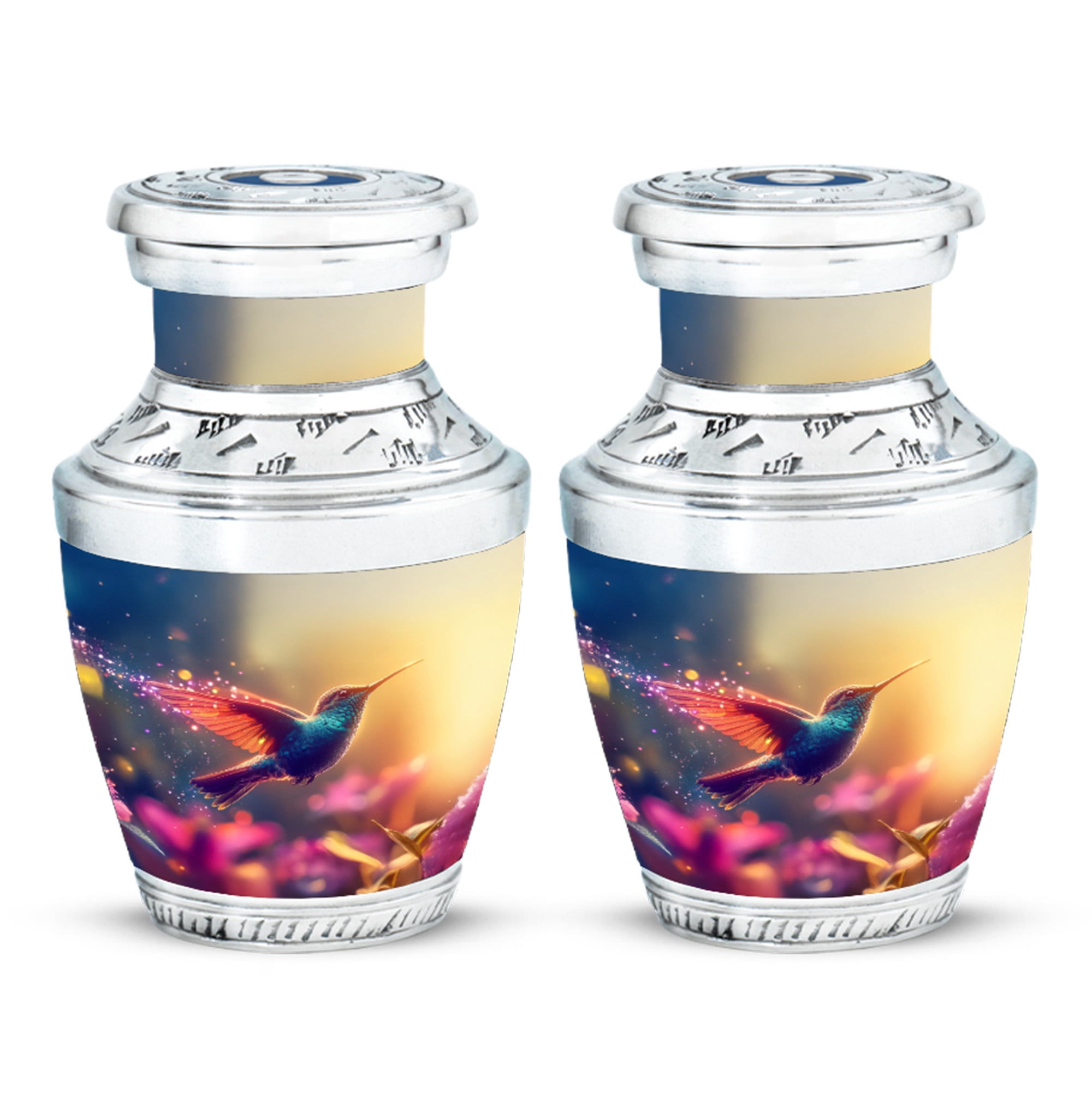 Humming Bird Urn, Keepsake Urns for Ashes Small, Urns for Human Ashes Adult Man, Urns for Women Human Ashes, Cremation Urn for Human Ashes (Size - 3inch, 2 Pcs)