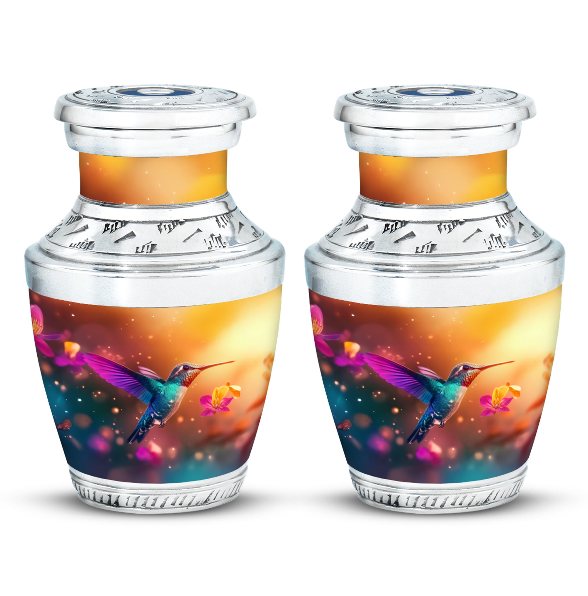 Humming Bird Urn, Mini Urns for Human Ashes, Urns for Human Ashes Adult Man, Cremation Urns for Human Ashes, Small Urns For Human Ashes Keepsake, Urn for Ashes for Women(Size - 3inch, 2 Pcs)