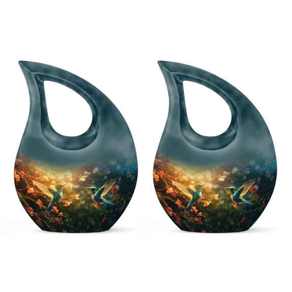 Humming Bird Urn - Urns For Human Ashes Adult Female - Keepsake For Human Ashes - Urnas Para Cenizas Humanas Adultos - Small Urns For Ashes, Small Urn For Human Ashes(Size - 4inch, 2Pcs)
