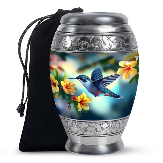 Humming Bird Urn, burial Urns for Adult Human Ashes, Urn for Ashes Adult, Urn for Ashes for Women, Cremation Urns Large Adult, companion Urns for 2 Adults(Size - 10inch)