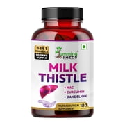 Humming Herbs Milk Thistle Liver Support NAC and Curcumin 1000mg 180 Capsules