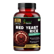 Humming Herbs Red Yeast Rice Supplement with CoQ10, Policosanol, Beta Sitosterol & Lycopene 1100mg 60 Capsules
