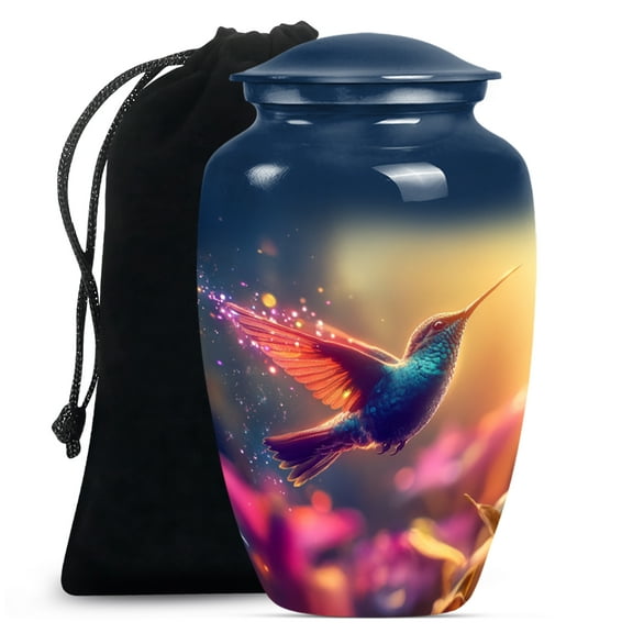 Humming bird Urn, Large Cremation Urns, Urn for Human Ashes, Urns for Human Ashes Adult Female, Urns for Mom Ashes, Urns for Human Ashes Adult Female (Size - 10inch)
