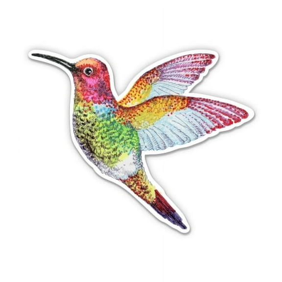 Hummingbird - 5" Vinyl Sticker - For Car Laptop I-Pad - Waterproof Decal
