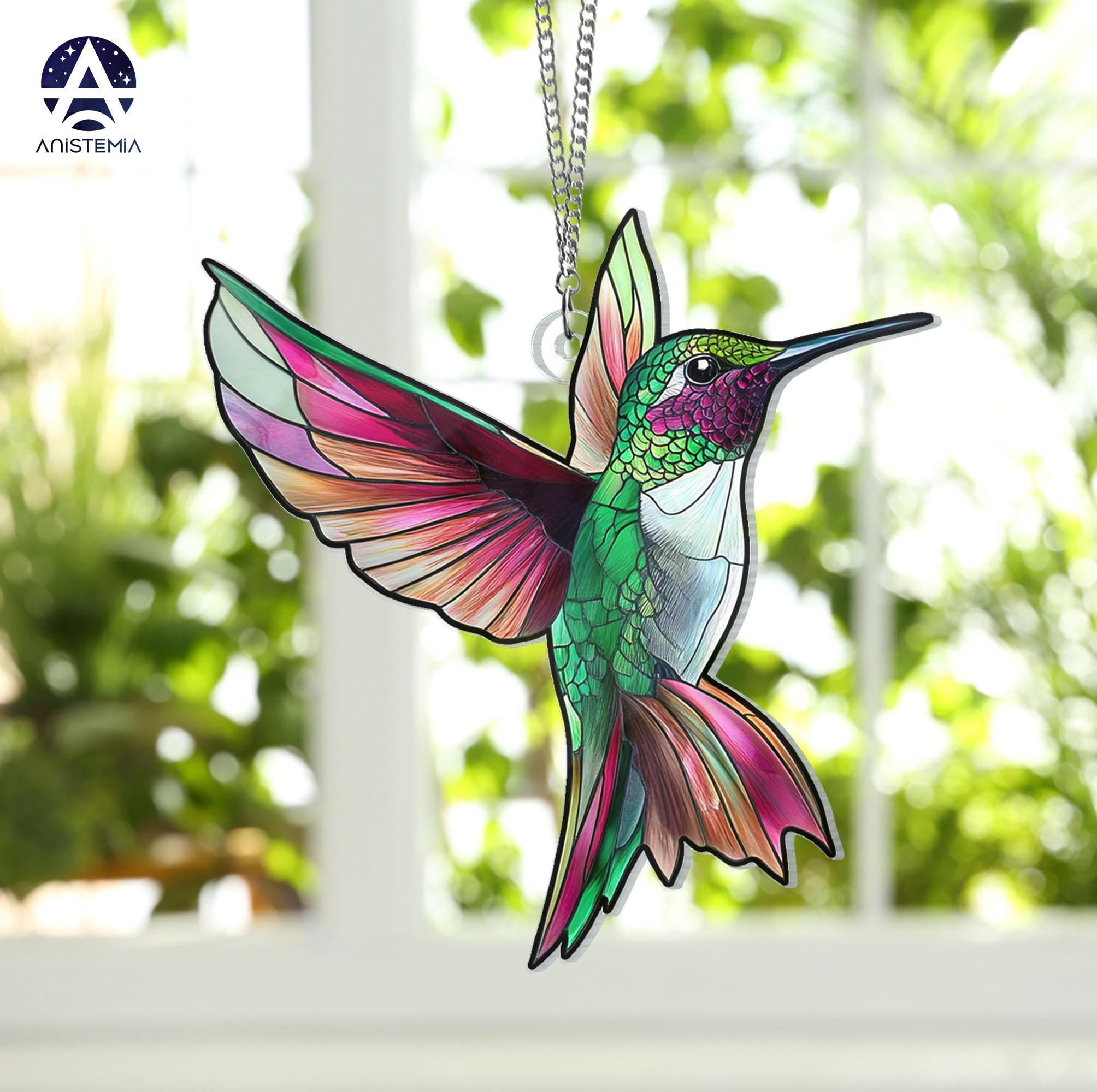 Hummingbird Acrylic Suncatcher Window Hanging Bird Wall Art Memorial ...