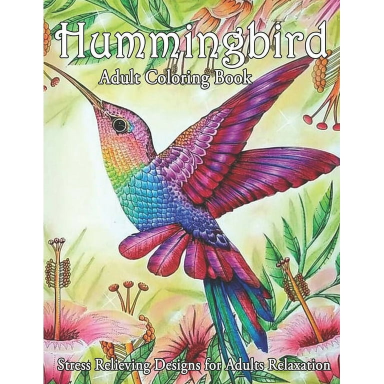 Adult Coloring Book - Stress relieving design - Animals, Flowers,  Landscapes: Relax and color your next eye-catching frame-worthy masterpiece  (Paperback)