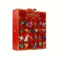 Hummingbird Advent Calendar 2025, 2D Acrylic Christmas Countdown Decor for Bird Lovers, 24 Days of Bird Themed Holiday Surprise