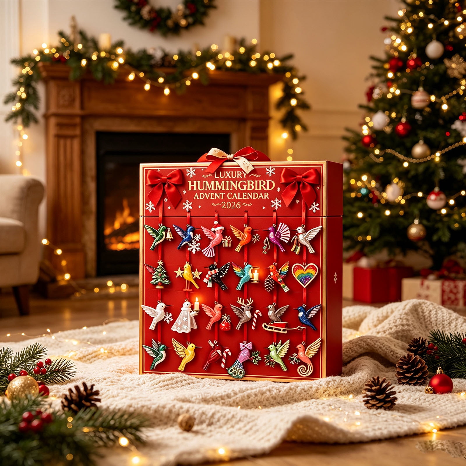 Hummingbird Advent Calendar 2026 Ornament Set,24 Days Christmas ...
