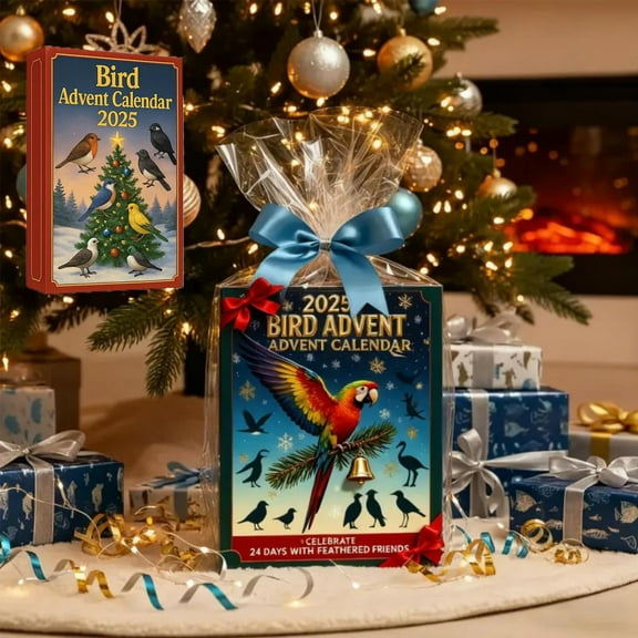 Hummingbird Advent Calendar Bird Advent Calendar 2025 with 24 Acrylic Ornaments Christmas Countdown for Tree Mantel Windows Home Seasonal Decoration