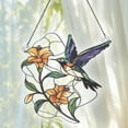 thumbnail image 1 of Hummingbird And Flower Acrylic Suncatcher Window Hanging, Hummingbird Ornament, Hummingbird Gift Decoration For Home Wall Kitchen, 1 of 6