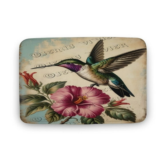 Hummingbird Bath Rug for Bathroom, Boho Decor, Rustic Farmhouse Bath Mat, Bath Mat Soft Non Slip Bath Rugs Indoor Doormat 20"x32"