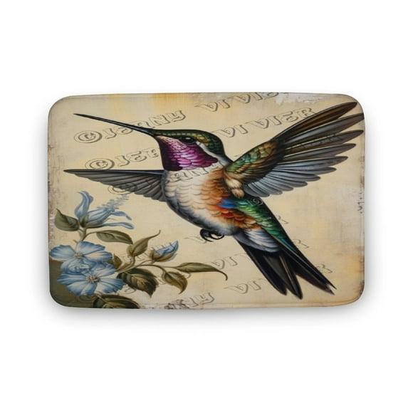Hummingbird Bath Rug for Bathroom, Country Decor, Rustic Farmhouse Bath Mat, Bath Mat Soft Non Slip Bath Rugs Indoor Doormat 20"x32"