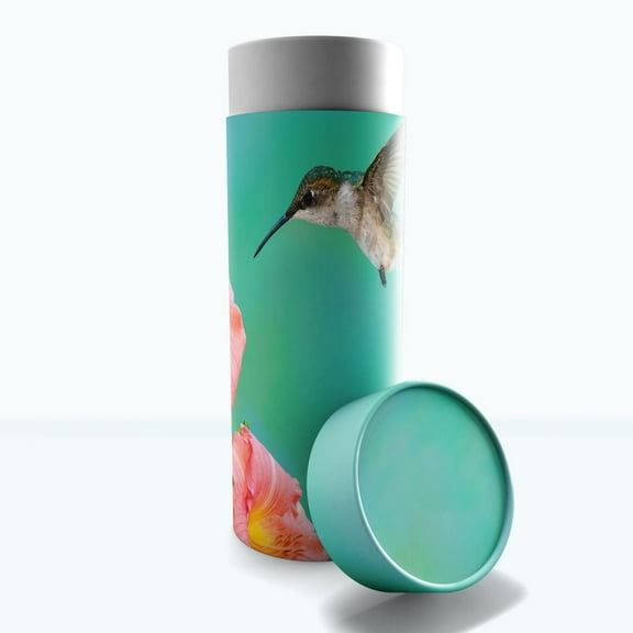 Hummingbird Biodegradable & Eco Friendly Burial or Scattering Urn / Tube
