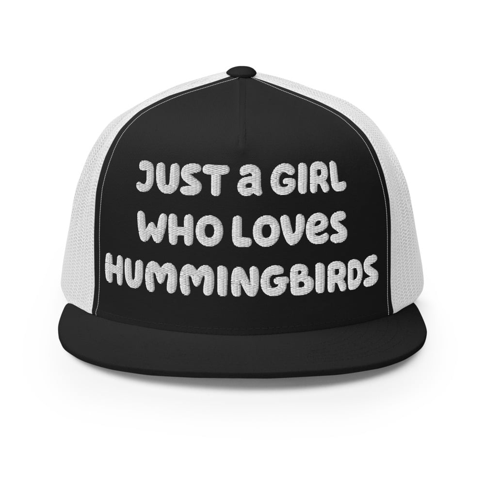Hummingbird Bird Lover Embroidered Trucker Cap, Just a Girl Who Loves ...
