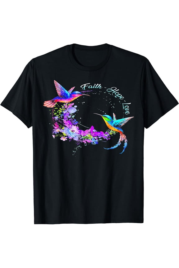 Hummingbird Bird Tree Beautiful Nature Spirit T-Shirt Black 2X-Large
