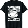 thumbnail image 1 of Hummingbird Birdwatching Nest Birds Ornithology Coffee Bird T-Shirt men and women can wear, black, white, gifts, 1 of 4