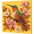 thumbnail image 1 of Hummingbird Branch DIY Framed Pearl Painting Kit, Special Shaped Drill Diamond Art Painting Kit, Pearl Gem Art, 20x20cm, 1 of 8