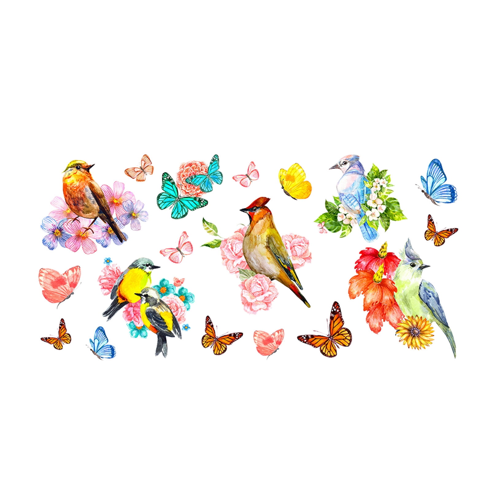 Hummingbird Butterfly Style Frosted Stickers Living Room Bedroom Self