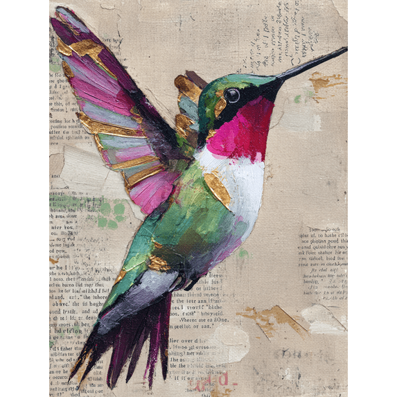 Hummingbird Canvas Wall Art Print, Decor for Living Room Bedroom Dining Room Office Hallway
