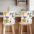 thumbnail image 1 of Hummingbird Chair Covers Set of 6 Flower Chair Back Covers Stretch Removable Washable Slipcovers Protector for Dining Room Kitchen Party Decor, 1 of 5