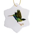 thumbnail image 1 of 3drose, Hummingbird Christmas, 3 inch Snowflake Porcelain Ornament, 1 of 7