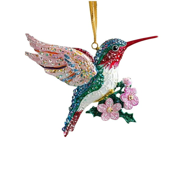 Hummingbird Christmas Ornament - Colorful Humming Bird Tree Design Pendant - Hummingbirds Gifts for Women - Xmas Bird Lover Gifts - Humming Bird Gift Idea - 2025 Ornament for Tree(Multicolored4)