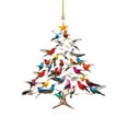 thumbnail image 1 of Hummingbird Christmas Ornament, Colorful Stack Hummingbird Home Decor, Hummingbird Christmas Tree Ornament, Winter Hummingbird Stacking Tree Ornamen, for Hummingbird Lover (B), 1 of 9