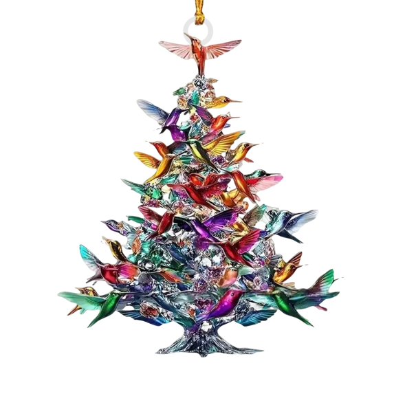 Hummingbird Christmas Ornament, Hummingbird Ornaments For Christmas Tree, Gift for Bird Lovers-2026, Winter Christmas Hummingbird Stacking Tree Ornament (1PCS)