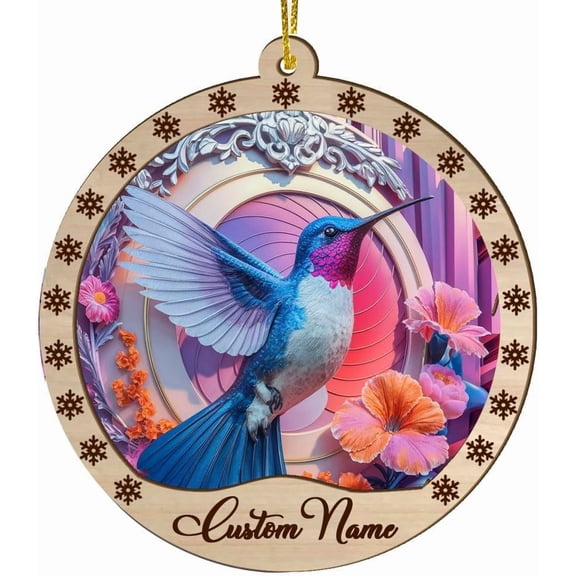 Hummingbird Christmas Ornament, Jocidea Hummingbird Ornaments for Christmas Tree, Hummingbird Decor, Hummingbird Lovers, Bird Gift Ideas, Bird Christmas Ornaments BhovAh (Hummingbird-s091)