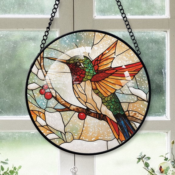 Hummingbird Christmas Suncatchers, Hummingbird Stained Glass Window Hangings, Hummingbird Christmas, Hummingbird Decor, Hummingbird Keepsake Ornament 2025 Wife Gifts - 171HD229