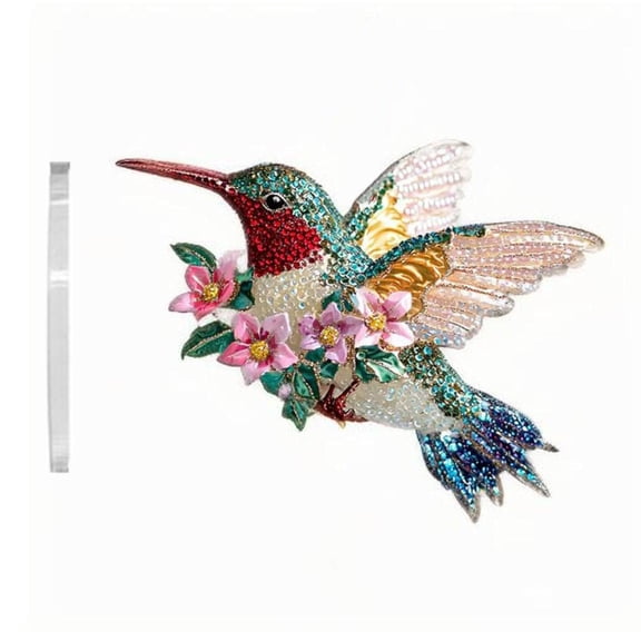 Hummingbird Christmas Tree Decorations, Hanging Humming Bird Christmas Ornamts for Tree, Colorful Bird Decorations, Acrylic Sun Catcher or Window Doors Home Decor, Glittering Gifts for Women,Friends