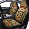 thumbnail image 1 of Hummingbird Couple Car Seat Covers – Romantic Floral Botanical Auto Interior Decor, Vintage Love Bird Aesthetic Car Seat Protector Set, 1 of 7