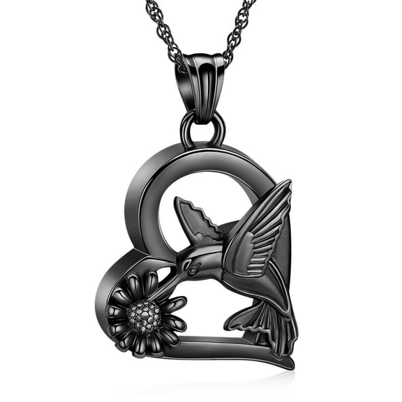 Hummingbird Cremation Jewelry Heart Urn Ashes Necklace for Women Men Memorial Keepsake Necklace Memorial Gifts for Loved One