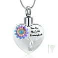 thumbnail image 1 of Hummingbird Cremation Jewelry Heart with Sunflower Urn Necklace for Ashes for Women Men Memorial Keepsake Pendant of Loved One, 1 of 7