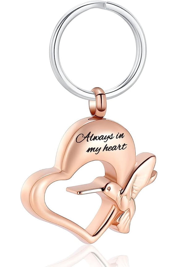 Hummingbird Cremation Keychain for Ashes Holder Urn Pendant Key chain Urn Locket Pendant Keychain Urn for Women/Men