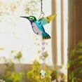 thumbnail image 1 of Hummingbird Crystal Suncatcher, Hanging Bird Window Decoration, Crystal Light Catcher Ornament, Garden Patio Window Hanging Decor, Reflective Crystal Pendant Home Garden Decor, 1 of 7