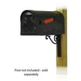 thumbnail image 1 of Special Lite Products TC-BWN-FS-1005-BLK Hummingbird Curbside Mailbox with Baldwin Front Single Mailbox Mounting Bracket - Black, 1 of 4