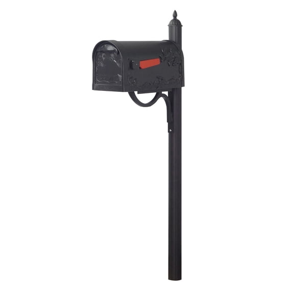 Special Lite Products SCB1005-SPK679-BLK Hummingbird Curbside Richl & Mailbox Post - Black