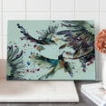 thumbnail image 1 of Hummingbird Cutting Board, Art Lily Flowers Birds and Color Splashes in Watercolor Painting Style, Decorative Tempered Glass Cutting and Serving Board, Large Size, Orange and Blue, by Ambesonne, 1 of 1